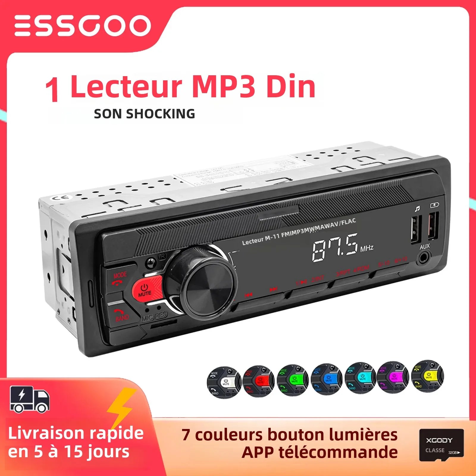 Autoradio Bluetooth - Universel